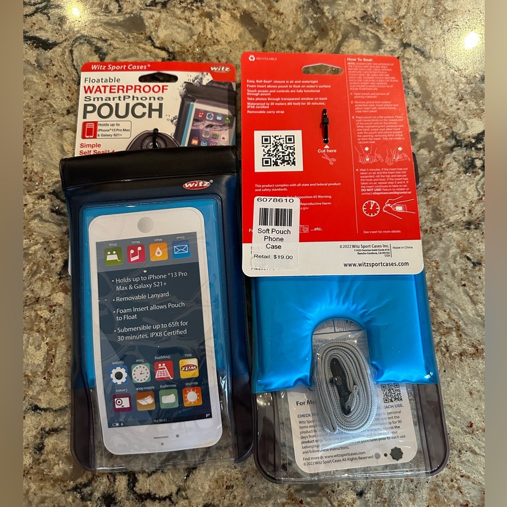 (2 for $15)Floatable waterproof phone pouch